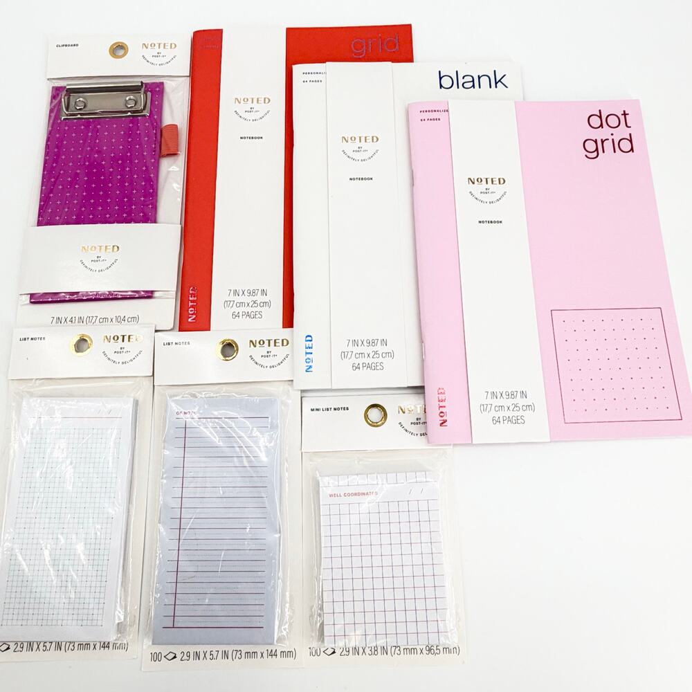 Post-it Noted Stationery Bundle Journals Clipboard Note Pads Planner Lot NWT
